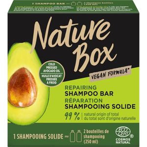 Nature Box - Shampoo Bar Avocado Oil - Stiff Shampoo For Hair Regeneration And Frayed Ends Control