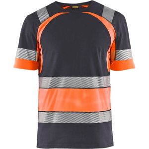 Blaklader T-shirt High Vis 3421-1030 - Medium Grijs/ High Vis Oranje - M