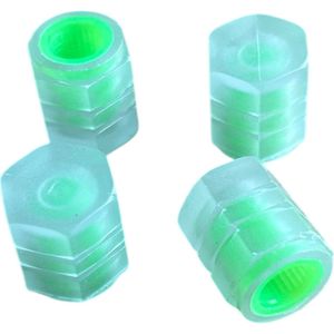 NBH - 4 Groene Glow in the dark ventieldopjes