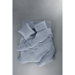 Casilin - Strijkvrij Dekbedovertrek Tencel Satijn - 240x220 - Inclusief 2 Bijhorende Kussenslopen - 2 Persoons - 100% TENCEL™ Lyocel - Sky Blue - Blauw