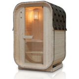 Vierkante Barrelsauna Nolvik - 120x128x194 cm - Inclusief Toebehoren