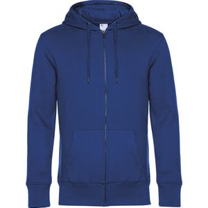KING Zipped Hooded Sweatshirt B&C Collectie maat XS Kobaltblauw