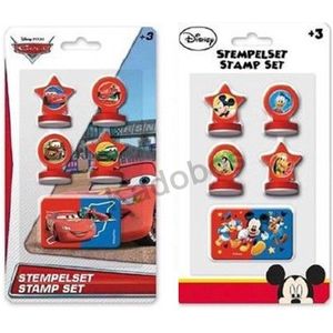 Stempelset Disney - 2 setjes Cars en Mickey Mouse