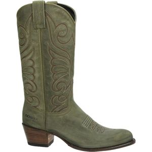 Sendra 11627 Debora dames cowboylaars - Kaki - Maat 38