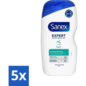Sanex - Douchegel - Expert Skin Health Hydrating - Hydrateert de Huid - 400 ml - Bulkverpakking - 5 stuks