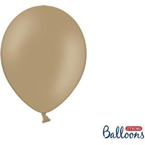 Strong Balloons 27cm, Pastel lichtbruin (1 zakje met 50 stuks) super sterke ballonnen