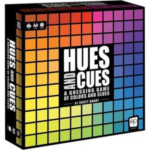 USAopoly - Hues and Cues Bordspel - Familiespel - Party Spel - Vanaf 8 Jaar - Voor 3 tot 10 Spelers - Engelstalige Spelregels