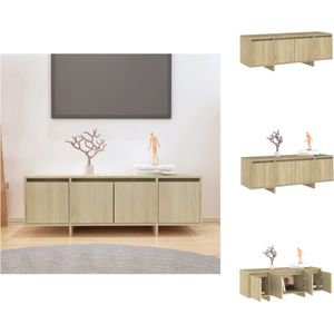 vidaXL Tv-kast - Tv-kasten - Tv-standaard - Wandtafel - Tv-meubel 120x30x40,5 cm bewerkt hout sonoma eikenkleurig