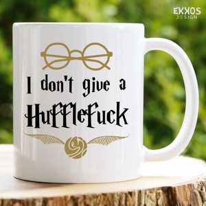 I don't give a Hufflef mok - Harry potter - Moederdag cadeautje - Hogwarts Legacy - Verjaardag cadeau vrouw - Cadeau voor man - Cadeau voor vrouw - Mok met tekst - Mokken - Best Cadeautjes - Koffie mok
