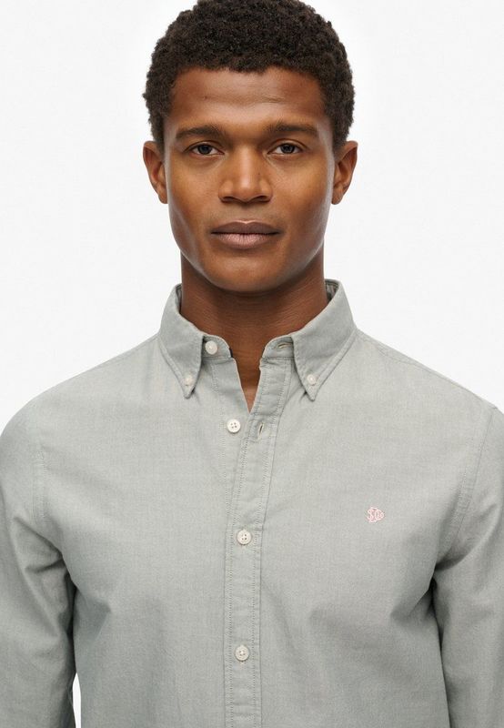 Superdry - Klassiek Oxford Overhemd met Lange Mouwen - Heren - Lange mouwen shirts