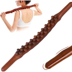 Massageapparaat hout – nek­massage­apparaat, guasha houten stick massagetool 31 houten massagekralen – voor een ontspannende spiermassage