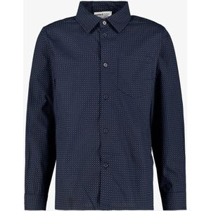 Name It jongens overhemd met borstzakje blauw - Maat 116