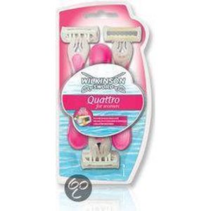 Wilkinson - Quattro For Woman - Scheermesjes - 3 Stuks