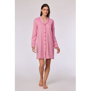 Woody slaapkleed dames doorknoop - roze - 252-10-YDA-Z/404 - maat XXL