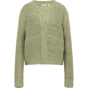 MYMO - Trui - Beige / Olijfgroen - Gebreide Truien