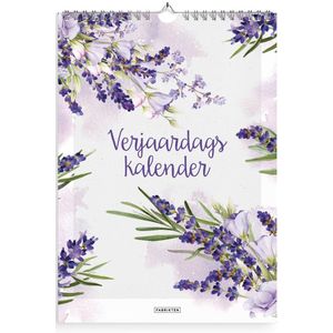 Fabrikten Verjaardagskalender - Lavendel - Paarstinten - A4