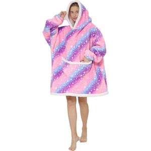 Hoodiedeken, Sherpa Extra Grote Fleecehoodie, / ochtendjas, Comfort Badjas voor dames en heren, wollig, Winter deken - Fleece dekentje - Hoodie Blanket