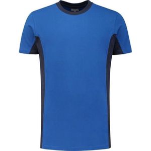 Workman T-Shirt Bi-Colour - 0404 royal blue / navy - Maat 2XL