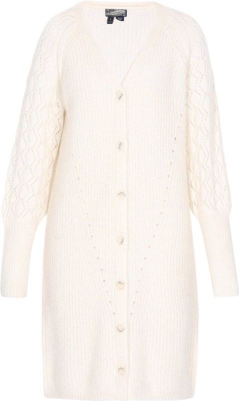 DreiMaster - Vintage - Vest - Met Knoopsluiting - Diepe V-hals - Ajourmotief