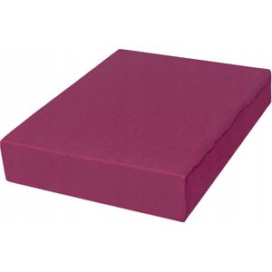 Jersey Hoeslaken 220x200cm met Elastiek - 100% Katoen - Fuchsia