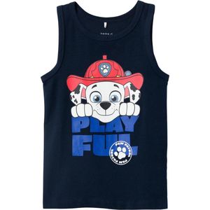 name it NMMJABIL PAWPATROL TANK TOP NOOS CPLG Jongens Onderhemd - Dark Sapphire - Maat 104