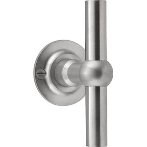 Deurkruk paar FERROVIA FVT100/48 T- ongeveerd op 48 mm rozet mat RVS