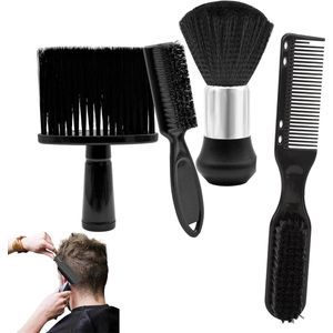 Neck Brush Set - 3 Pieces - Haarborstels - Zachte Haarborstel - Haardressing Accessoires voor Schoonmaken en Stofverwijdering - Geschikt voor Salons en Kappers