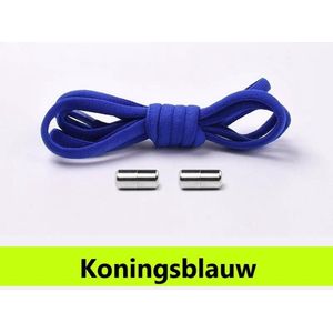 veters elastisch - koningsblauw - veters plat 0.5 cm - veters - elastische veters - sneakers - schoenen - sportschoenen - accessoires - 100 cm - veterschoenen dames - veterschoenen heren - elastische veters kinderen - lock laces