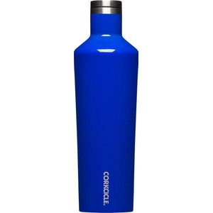 Corkcicle Canteen 750ml - Gloss Cobalt Roestvrijstaal - 25oz. Waterfles en Thermosfles - 3wandig - 25uur koud en 12uur warm - BPA vrij - grote opening voor ijsklontjes