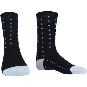 Allecto plus - Fietssokken met Compressie voor Heren en Dames - Ademend en Geschikt voor Hardlopen, Wandelen, Paardrijden en Fietsen - Klim- en Sportkousen - Zwart Blauw