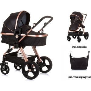 Chipolino Havana Kinderwagen - 2-in-1 - Sand -Inclusief: gevoerde voetenzak, verzorgingstas, boodschappenmand, muskietennet en bekerhouder.