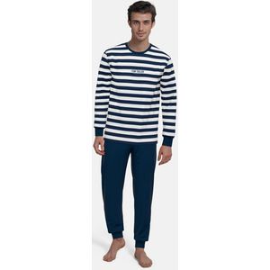 Tom Tailor - Pyjama - Marineblauw - Lange Broek - Milos Blue Striped