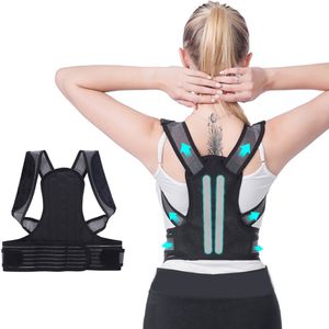 Rug Corrector voor Mannen en Vrouwen - Ademend Rugbrace - Verstelbare Schouder & Nek Ondersteuning - Houdingscorrector - XL - Zwart - 1 Stuk