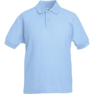 Fruit Of The Loom Kinder / Kinderen Unisex 65/35 Pique Polo Shirt (2 stuks) (Hemel Blauw)