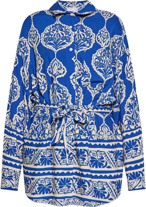 usha - Midi-jurk - Viscose - Symmetrisch Botanisch Motief