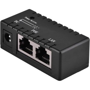 Splitter Adapter - POE Injector - Power Over Ethernet - Adapter voor LAN Netwerk - Zwart
