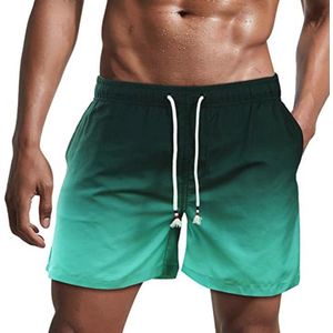 Korte herenzwembroek - Sneldrogende strandbroek met gaasvoering