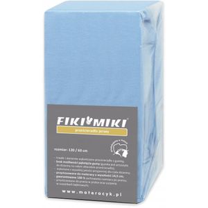 Fiki Miki Jersey Hoeslaken 120x60 cm - Zacht Blauw