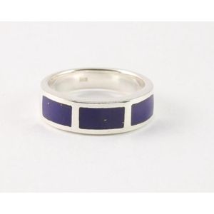 Zilveren ring met lapis lazuli - maat 21