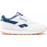 Reebok Classic Leather uniseks-kind Gymschoen, Ftwwht Uniblu Ftwwht, 35 EU