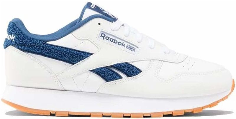 Reebok Classic Leather uniseks-kind Gymschoen, Ftwwht Uniblu Ftwwht, 35 EU