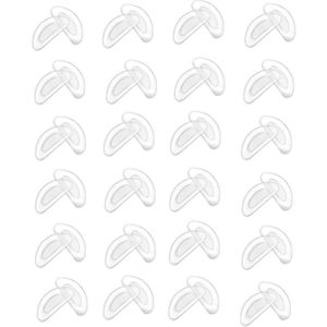 24 paar zachte siliconen bril neuspads antislip zelfklevend transparant - 48 stuks