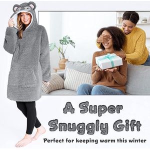 Luxe knuffeltrui hoodiedeken