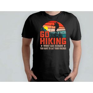Go Hiking - T Shirt - Hiking - HikeLife - OutdoorLife - NatureLovers - Wandelen - Wandeltocht - Buitenleven - NatuurPracht