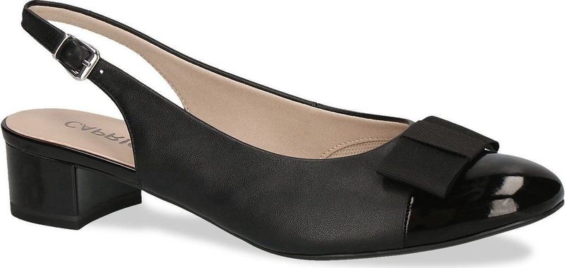 CAPRICE - Slingpumps - Zwart - Elegant met Strik