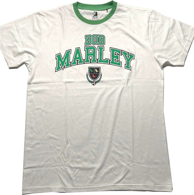 Bob Marley - Collegiate Crest - Heren T-shirt - Wit