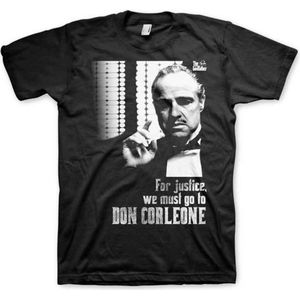 The Godfather Heren Tshirt -L- For Justice Zwart