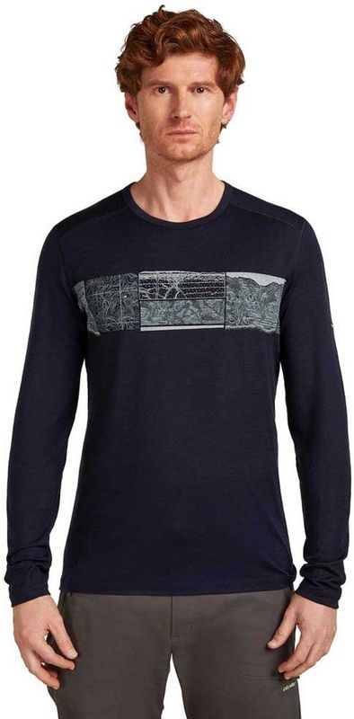 Icebreaker - Merino 200 Oasis - Lange Mouwen Basislaag - Blauw