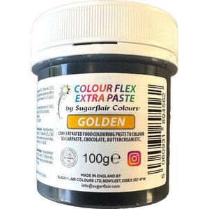 Sugarflair Colourflex Extra Paste Voedingskleurstof - Pasta - Goud - 100g