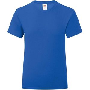 Fruit Of The Loom Meisjes Iconische T-Shirt (Royaal Blauw)